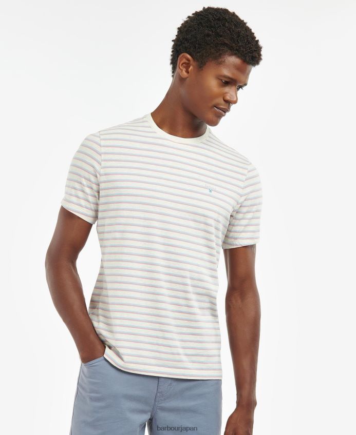 衣類 Barbour ポンテストライプTシャツ グレーメランジ 男性 RV6THF939