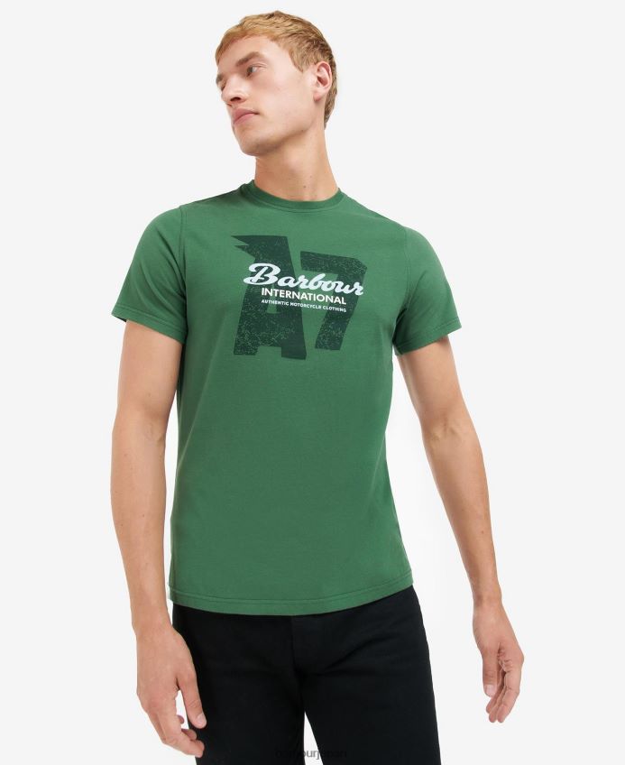 衣類 Barbour Vantage グラフィックプリント Tシャツ レーシンググリーン 男性 RV6THF824