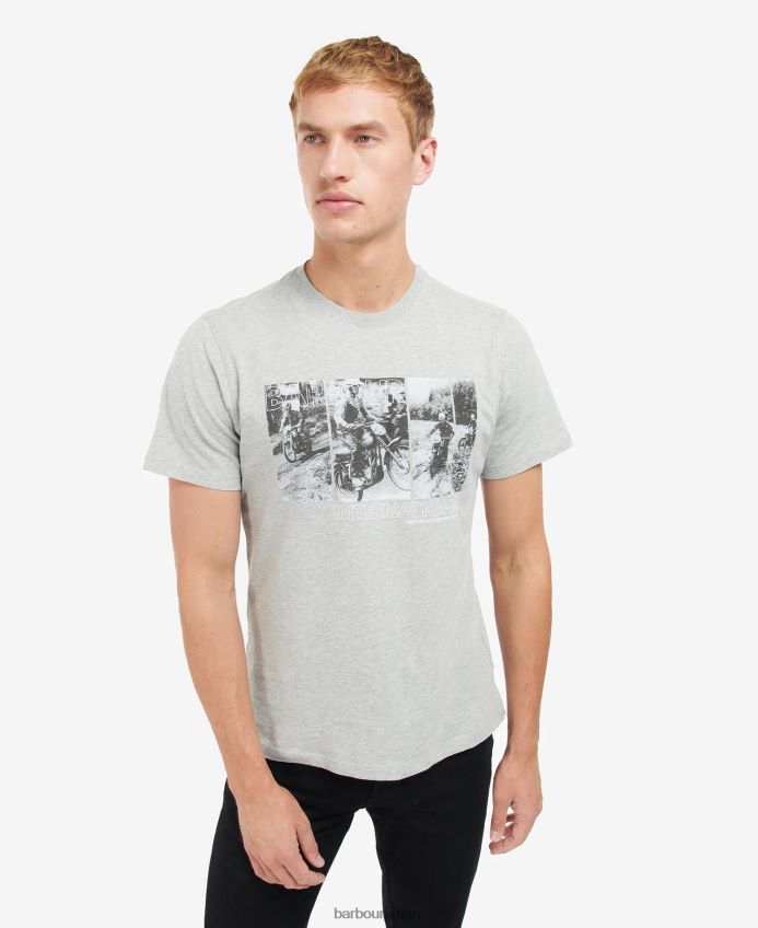 衣類 Barbour arter グラフィックプリント Tシャツ 記章青 男性 RV6THF937