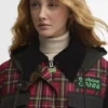 Barbour x GANNI タータンペプラムワックスジャケット Barbour x GANNI タータンペプラムワックスジャケット