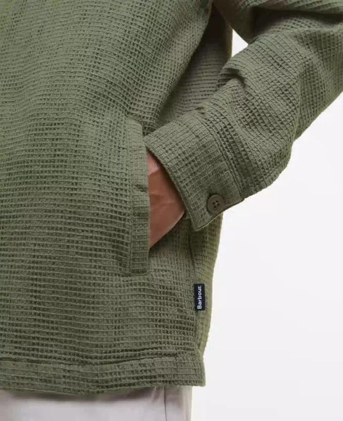 サンドウッド ワッフル オーバーシャツ